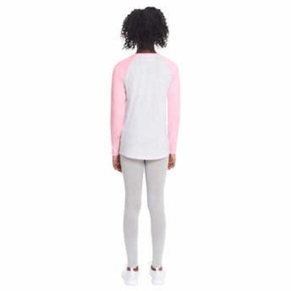 PUMA 3pc Girl's Set: Vest, Shirt & Leggings ~ Pink White Gray X-Small 5/6 NWT - Picture 4 of 8